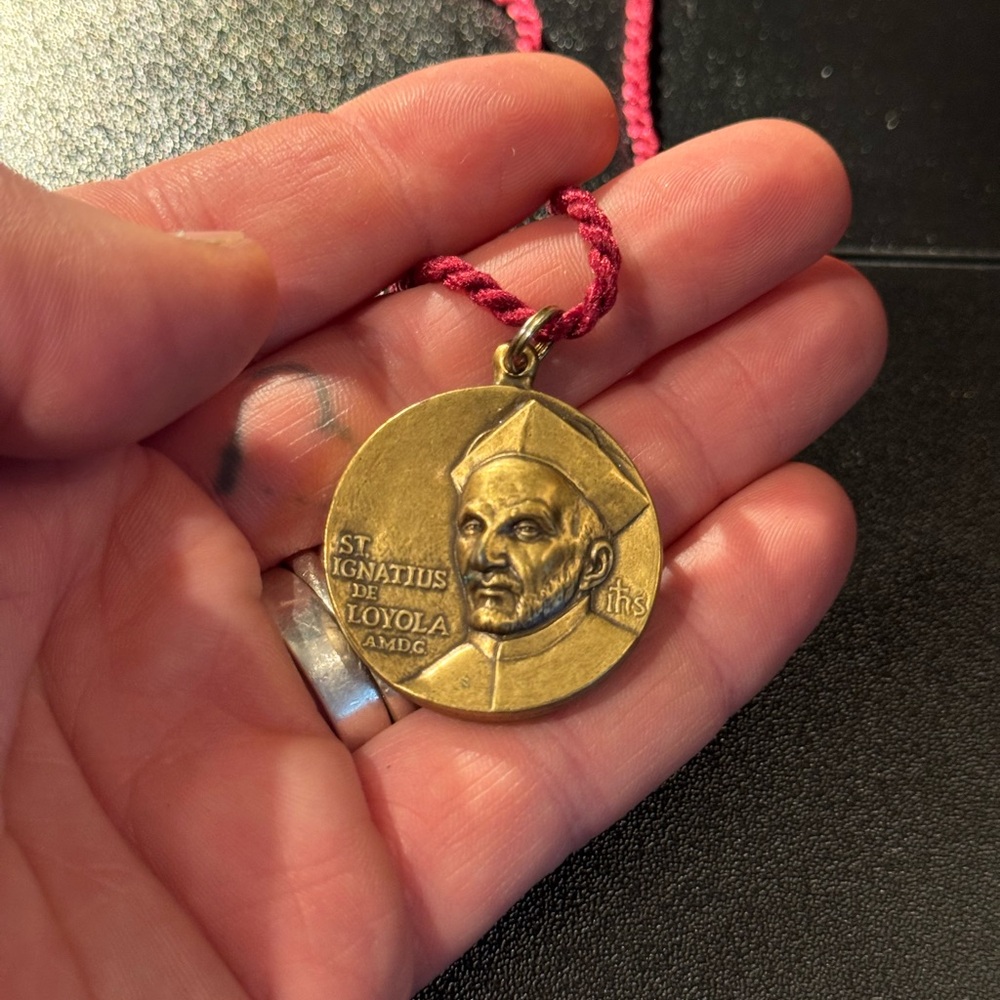 Gold St. Ignatius of Loyola Pendant Necklace